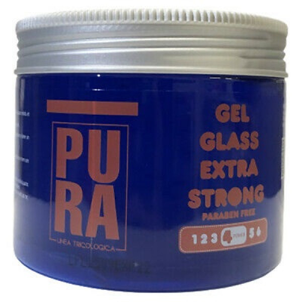PURA GEL GLASS EXTRA STRONG (TENUTA 4) 500 ml (PARABEN FREE):