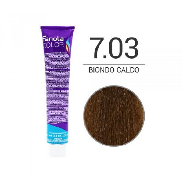 Colorazione in Crema 7.03 biondo caldo- FANOLA - 100ml