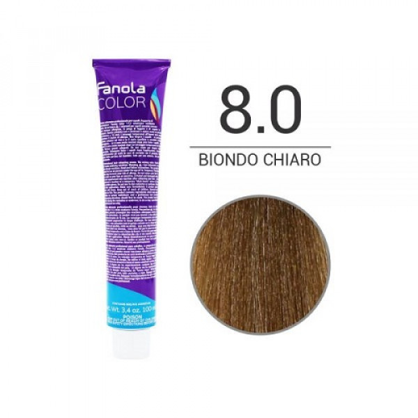 Colorazione in Crema 8.0 biondo chiaro- FANOLA - 100ml