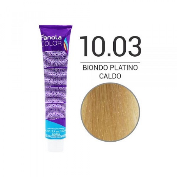 Colorazione in Crema 10.03 biondo platino caldo- FANOLA - 100ml