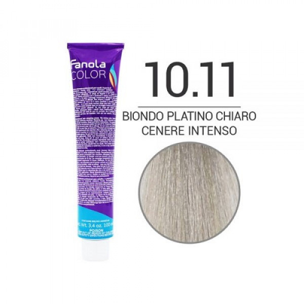 Colorazione in Crema 10.11 biondo platino chiaro cenere intenso - FANOLA - 100ml