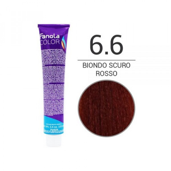 Colorazione in Crema 6.6 biondo scuro rosso - FANOLA - 100ml