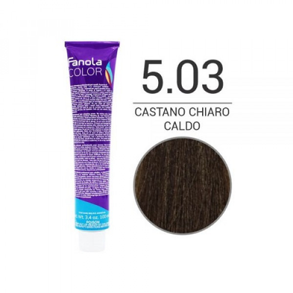 Colorazione in Crema 5.03 castano chiaro caldo- FANOLA - 100ml
