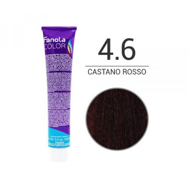 Colorazione in Crema 4.6 castano rosso- FANOLA - 100ml